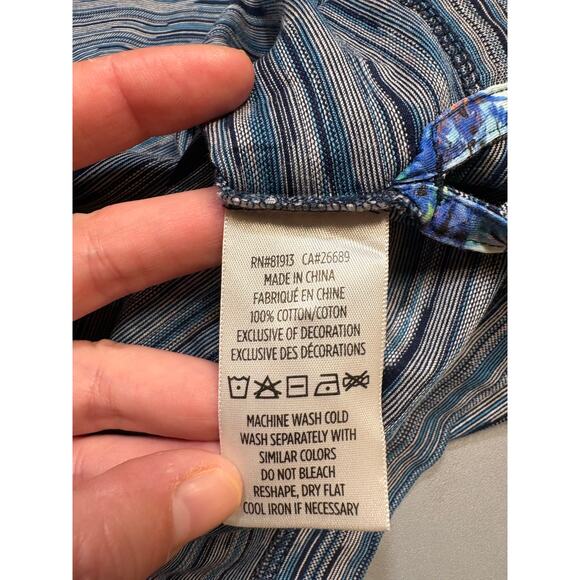 Robert Graham Marled Blue Grey Striped Space Dyed Polo - Large - Picture 6 of 7